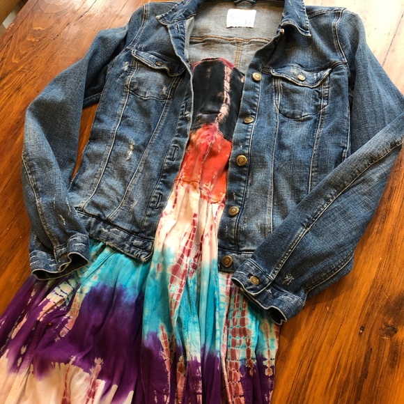 Dip dyed bohemian skirt dress. - Picture 1 of 5